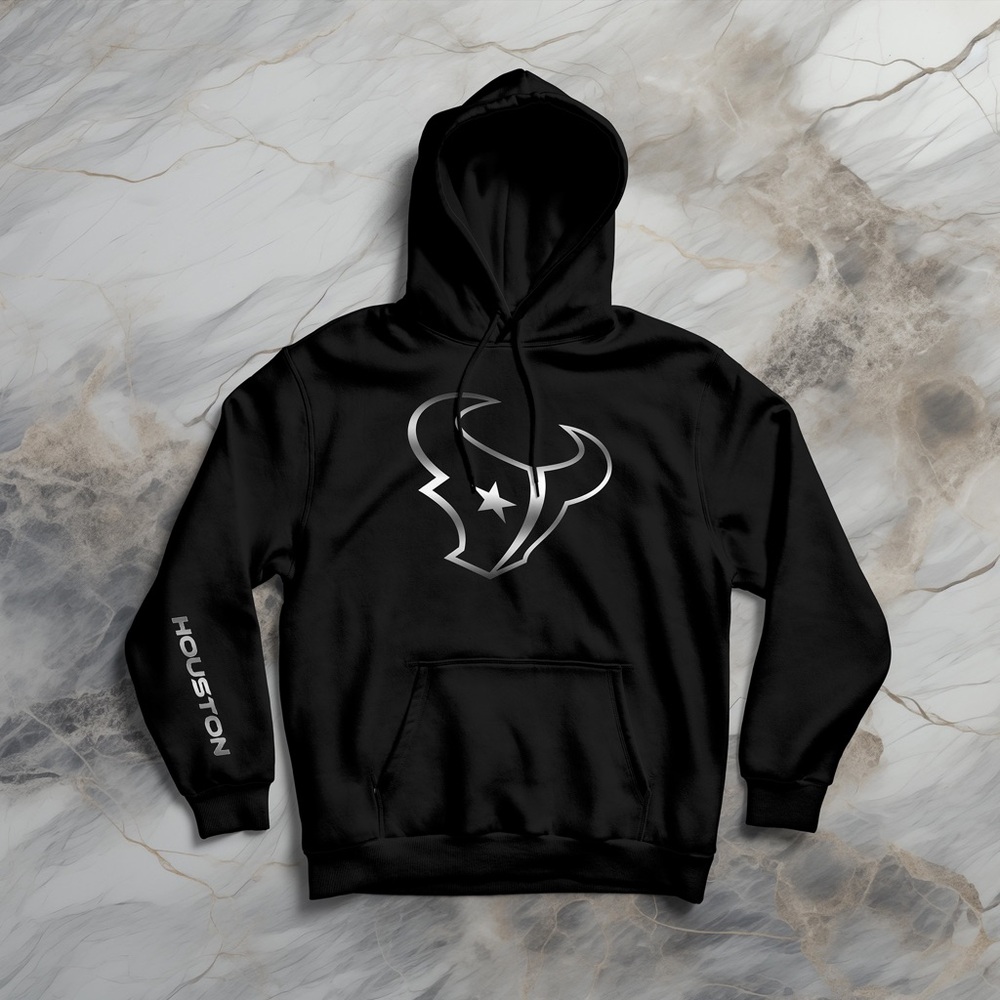 Men’s Hoodie Houston Texans Silver Logo Sweatshirt